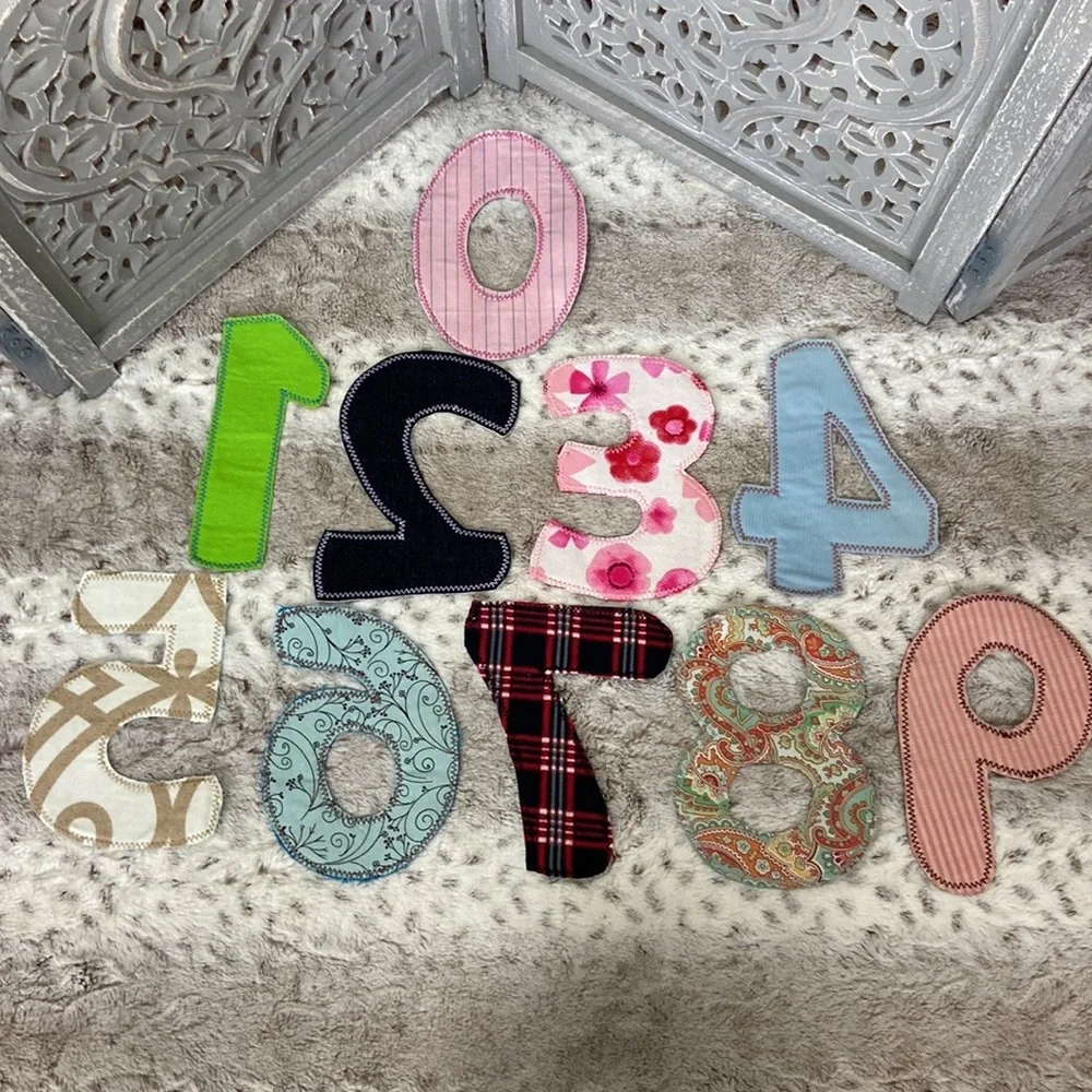 Handmade felt fabric numbers boys girls educational toys sensory play preschool